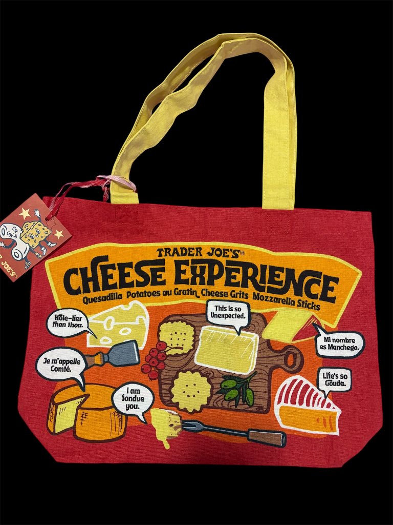Trader Joe's "Cheese Adventures" Canvas Tote Bag